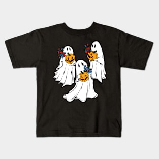 Ghost and pumpkins halloween Kids T-Shirt